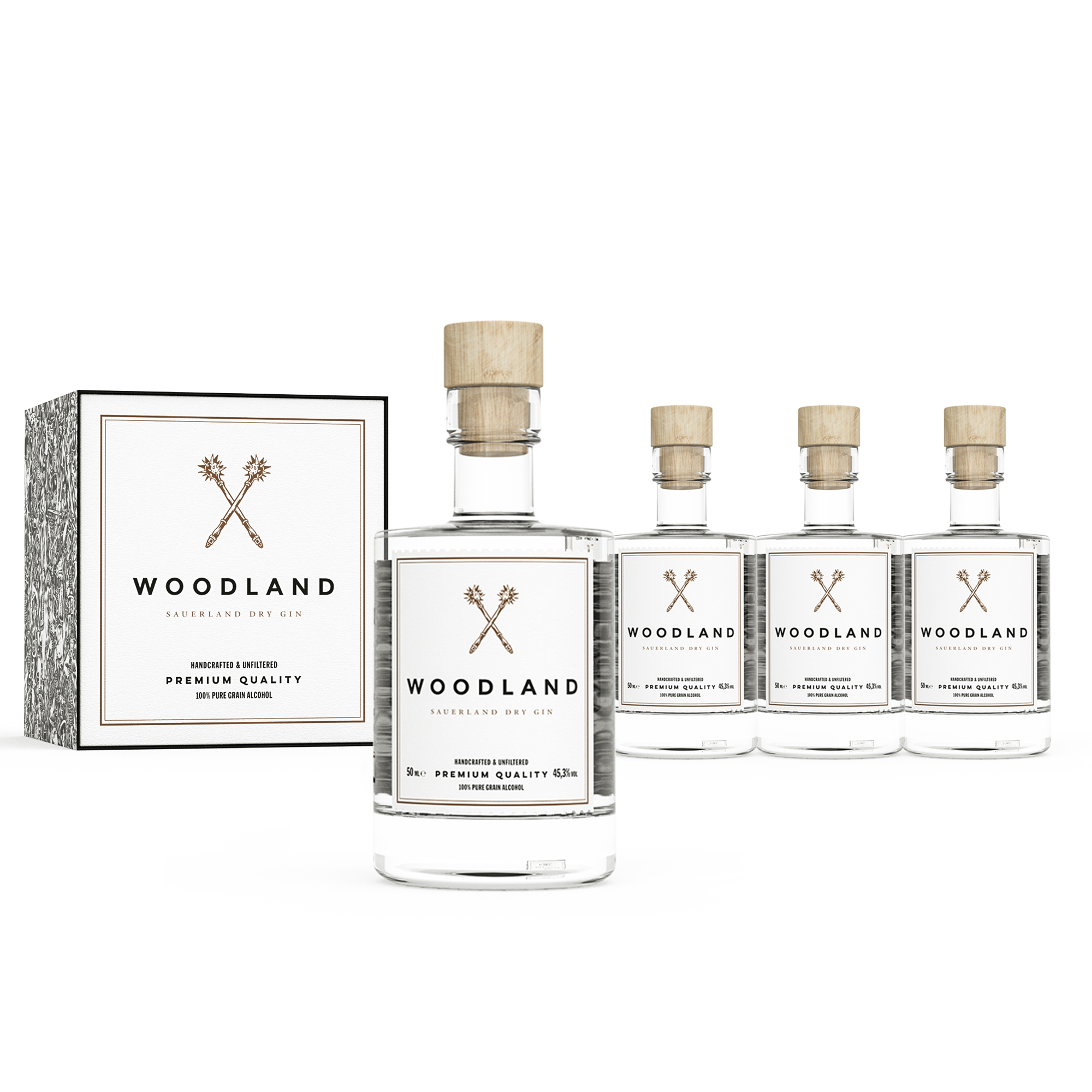 Woodland Dry Gin 4er Miniaturen Box Woodland Dry Gin 4er Miniaturen Box