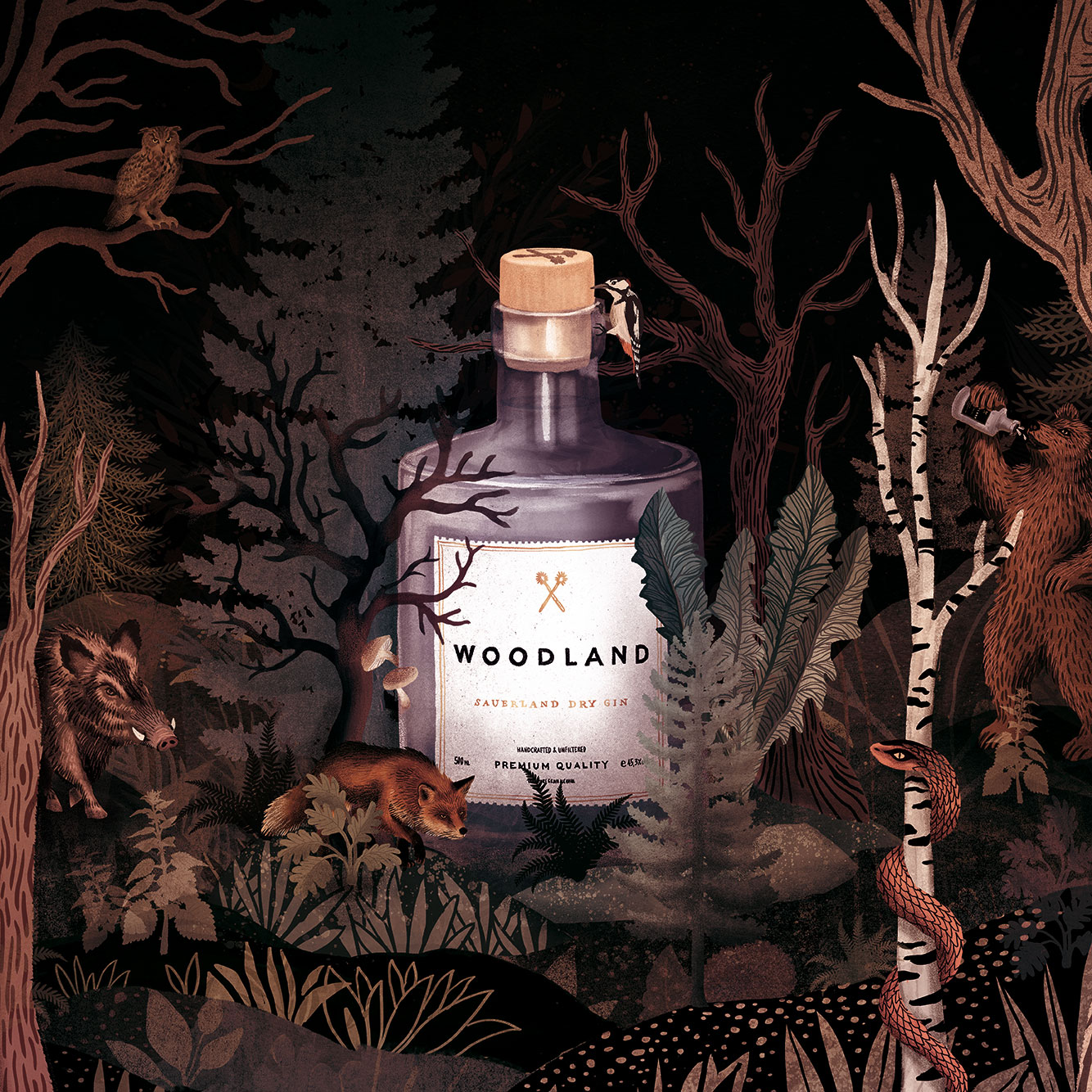 Woodland – Dry Gin Elsa Klever Edition