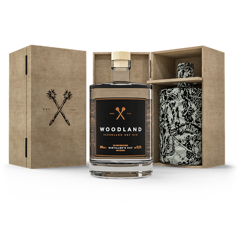 Woodland Gin Distillers Cut-Holzkiste Woodland Gin Distillers Cut-Holzkiste